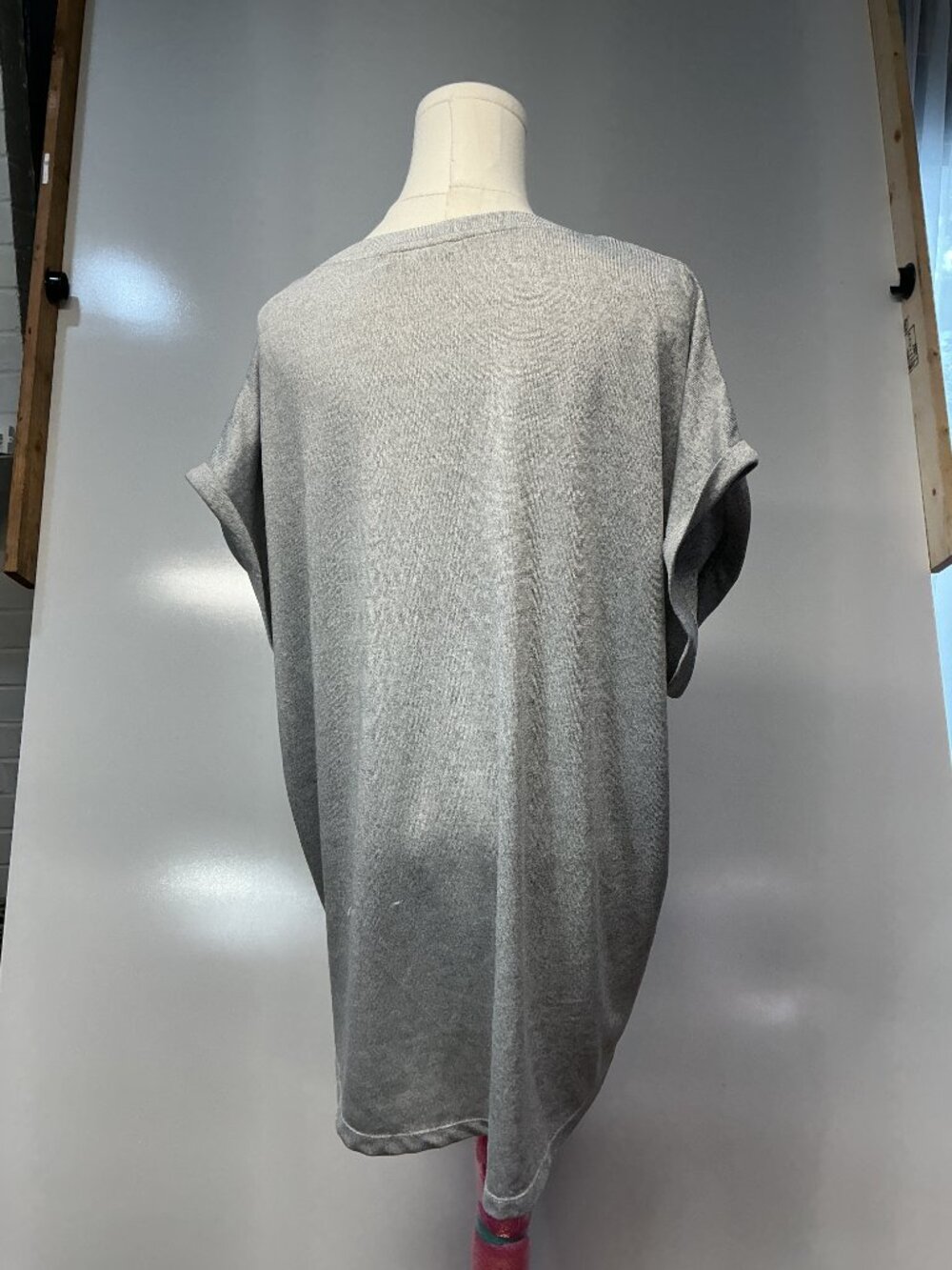 Indigo Soul 2XL Gray Patriotic Gnome Top Americana Oversized Dolman Shirt - Picture 8 of 12